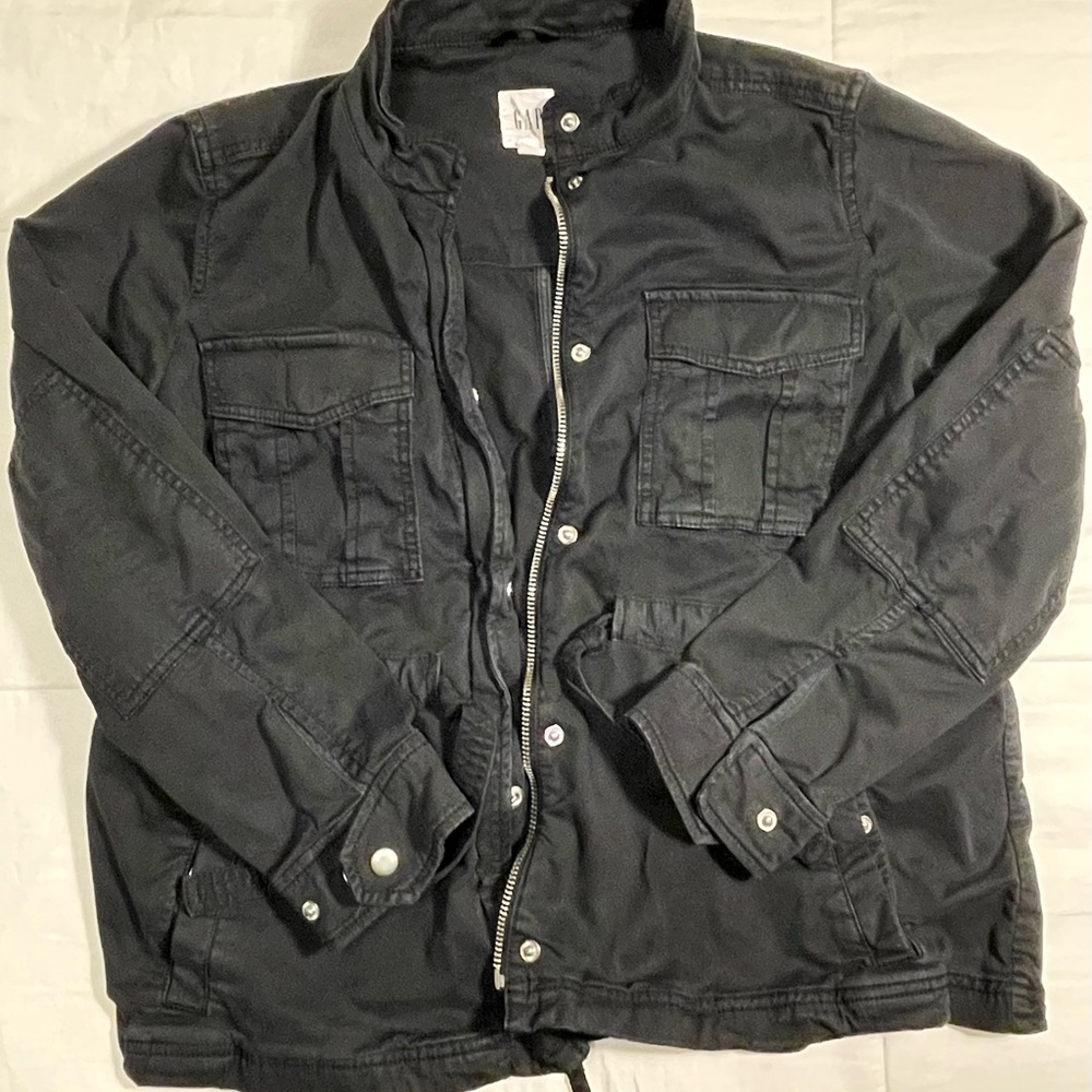 GAP Gray Utility Military Field Jacket - Women’s (Large Petite / LP)